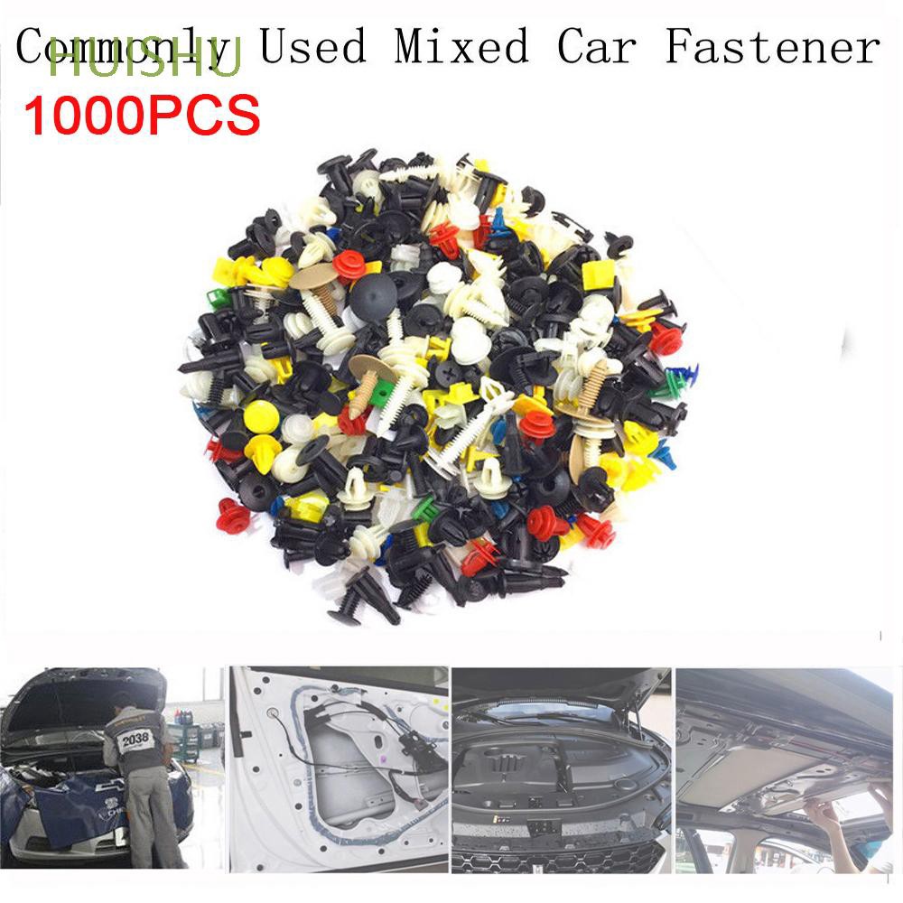 Set 1000 đinh tán nhựa phụ tùng đa năng cho xe ô tô kèm hộp đựng chạy