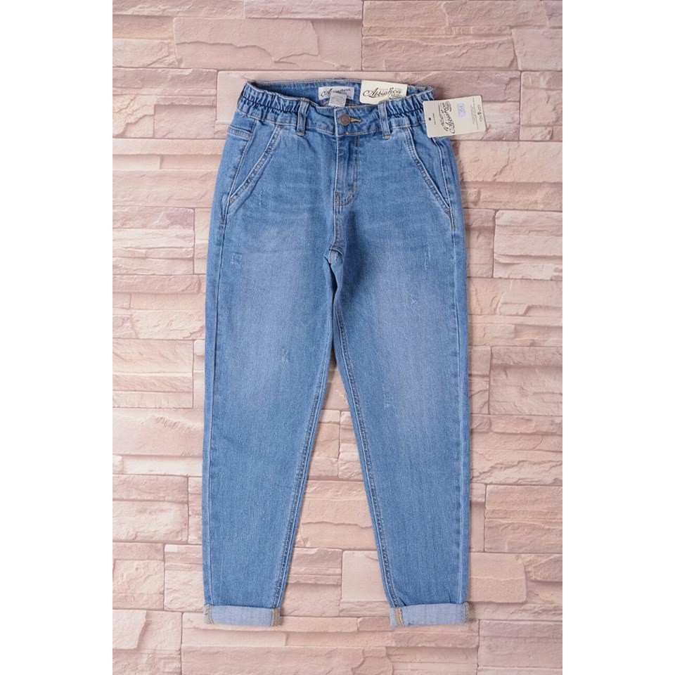 Quần Jean Xước nhẹ lưng thun phối nút 9 tấc - 045Abbianca | BigBuy360 - bigbuy360.vn