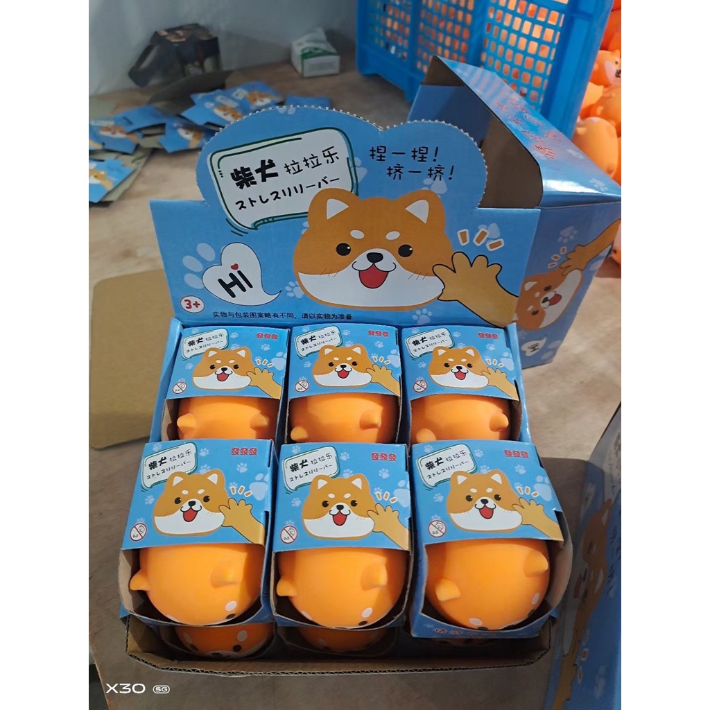 CHÓ SHIBA VÀNG Squishy GUDETAMA dẻo siêu kute kéo dài mẫu mới 2021 ngộ nghĩnh mochi slime