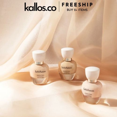 Bộ Kem Lót Nền, Phấn Nước, Phấn Phủ Sulwhasoo Perfecting Veil Base, Foundation, Cushion Airy, Powder - Kallos Vietnam