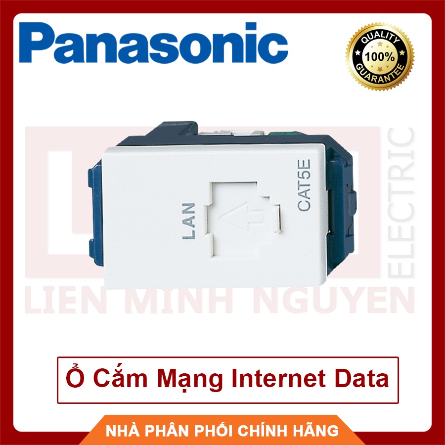 PANASONIC Ổ Cắm Mạng Internet Data Cat5, Cat6 WIDE - Hàng Chất Lượng - BH 12 Tháng