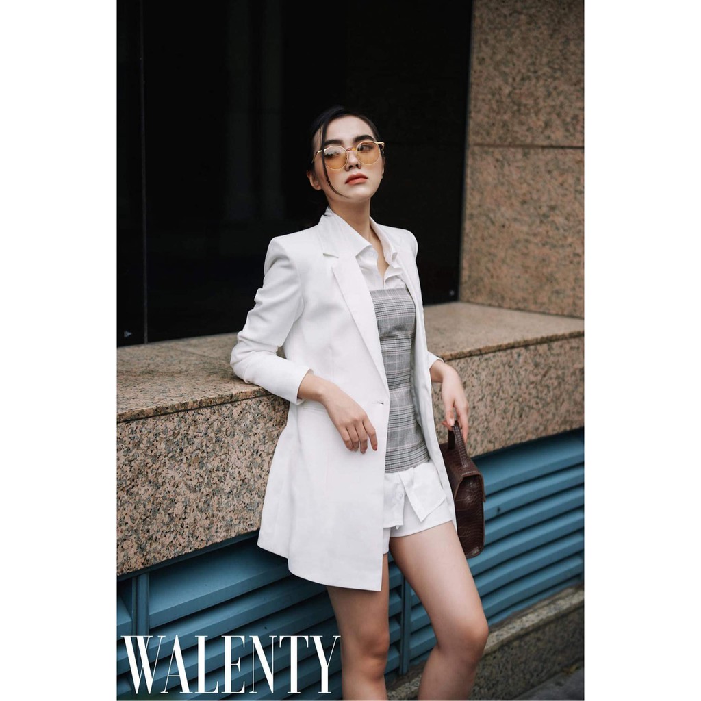 WALENTY - Blazer London dáng dài ( Vải cũ)
