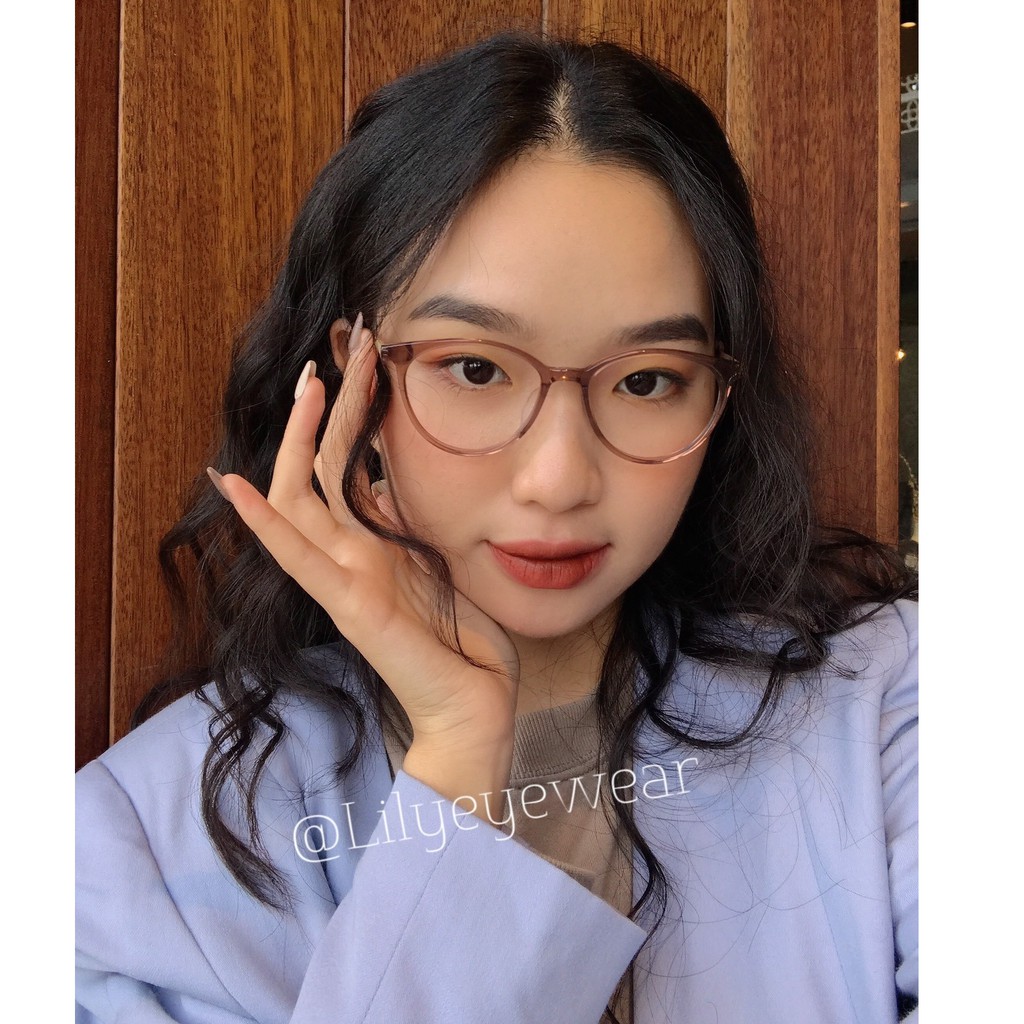 Gọng kính cận nhựa mắt kính tròn nhiều màu Lilyeyewear 5026