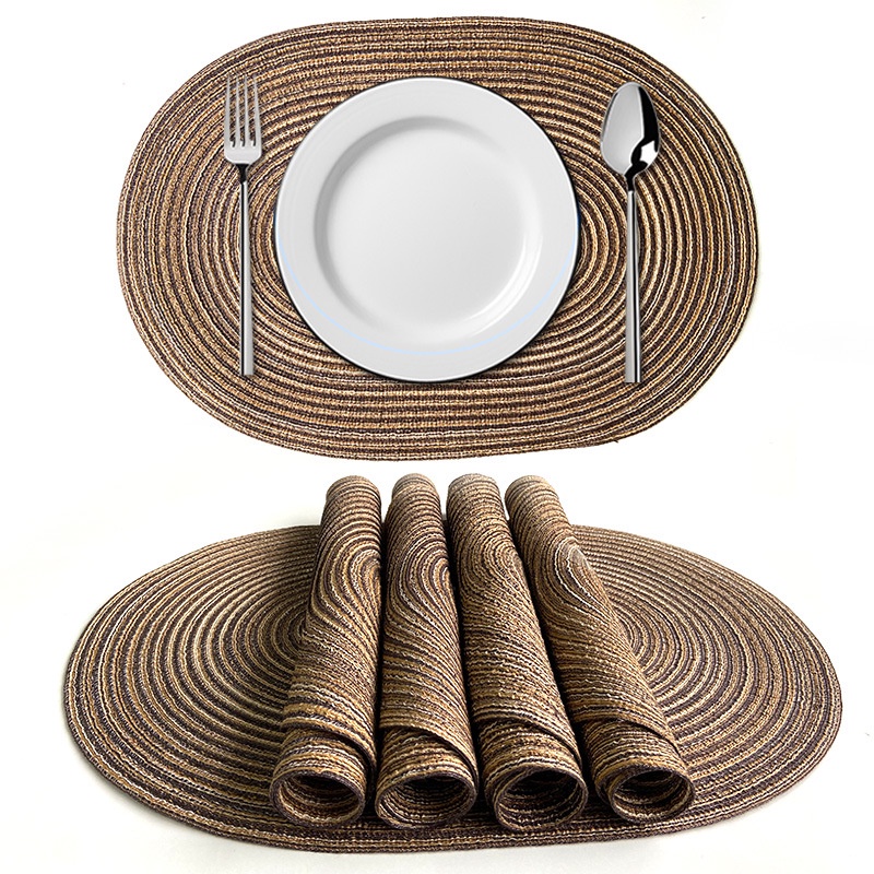 Tấm Lót Nồi Cách Nhiệt Bằng Sợi cotton Hình Oval Phong Cách Nhật Bản
