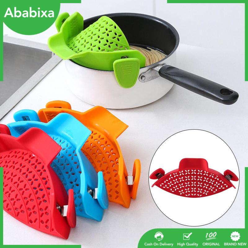 [Ababixa] Kẹp Rây Lọc Pasta Bằng Nhựa Có Kẹp Cống