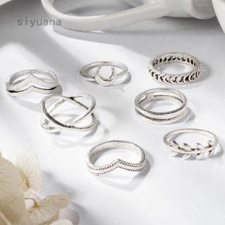 Set Nhẫn Đeo Khớp Ngón Tay Nhiều Kiểu Dáng Đính Đá Thời Trang Cho Nữ