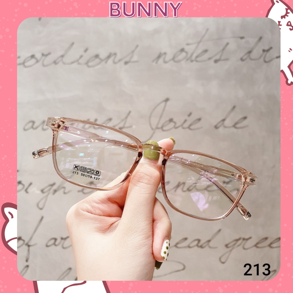 Gọng Kính Cận Vuông Mảnh 213 - Gọng Kính Mắt Thời Trang Hàn Quốc kính mắt Bunny