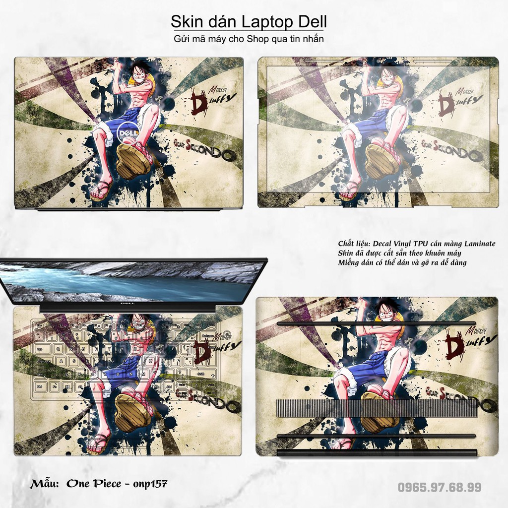 Skin dán Laptop Dell in hình One Piece _nhiều mẫu 20 (inbox mã máy cho Shop)