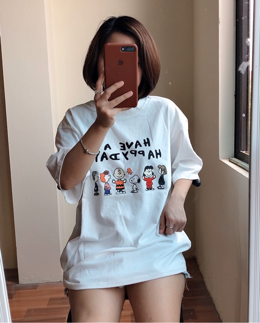 [HÌNH THẬT, CÓ VIDEO] Áo thun nữ in HAVE A HAPPY DAY hot trend 2020 | BigBuy360 - bigbuy360.vn