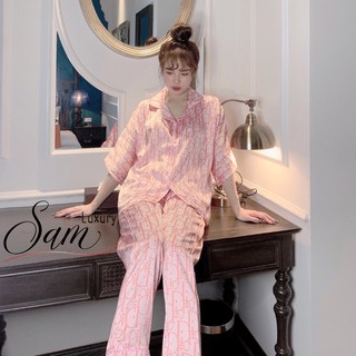 Đồ bộ nữ - Bộ mặc nhà Pijama lụa cao cấp Sam Luxury
