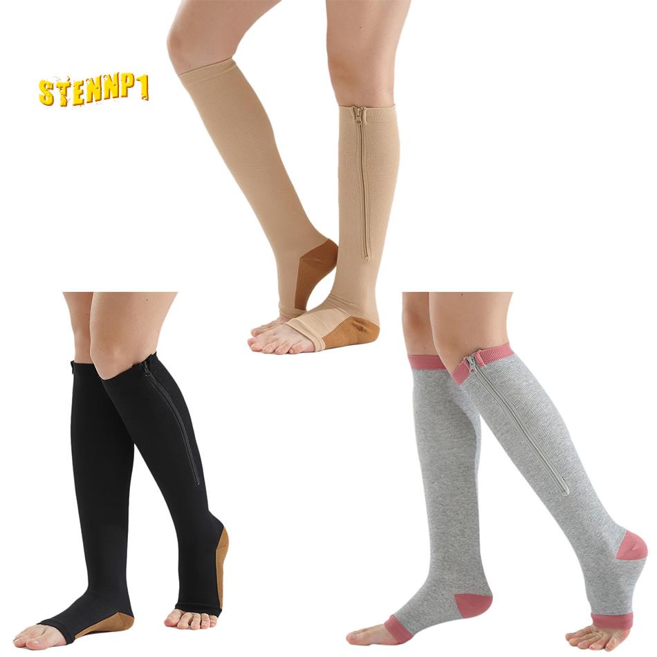 [Hàng mới về] Vớ nén hỗ trợ chân có khóa kéo tiện lợi chất lượng cao