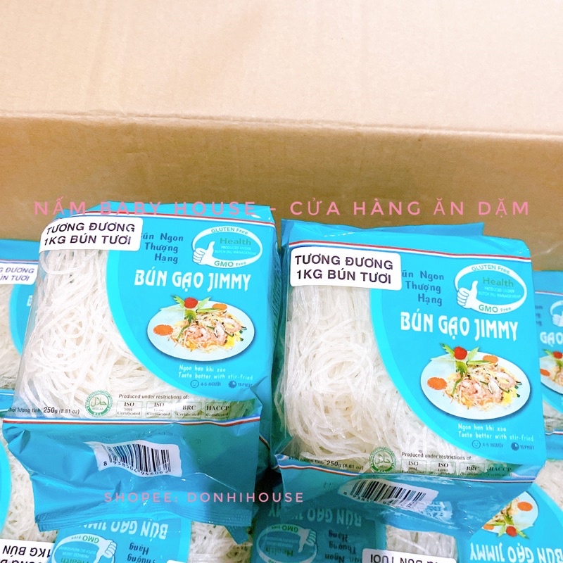Bún gạo / gạo lứt JIMMY 250gr - bún tươi, bún riêu, bún măng