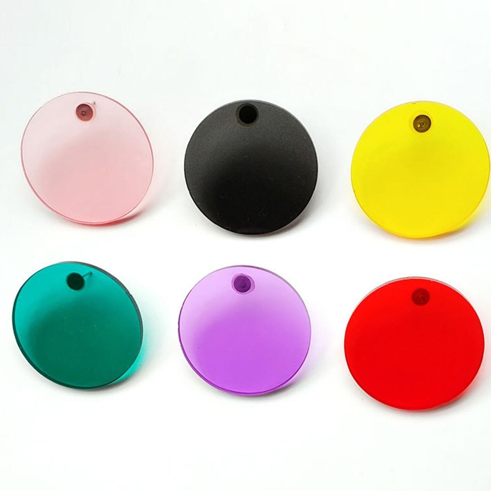 Bông tai nhựa trong suốt hình tròn nhiều màu sắc thời trang cho nữ