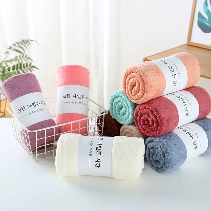 [GIÁ TỐT] KHĂN TẮM HÀN QUỐC TO, CHẤT LÔNG MỀM, SIÊU THẤM HÚT  70*140