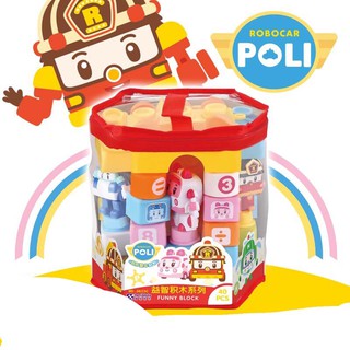 Túi đồ chơi  xếp hình khối lớn POLI cao cấp cho bé sáng tạo, học tập, tư duy 3623 