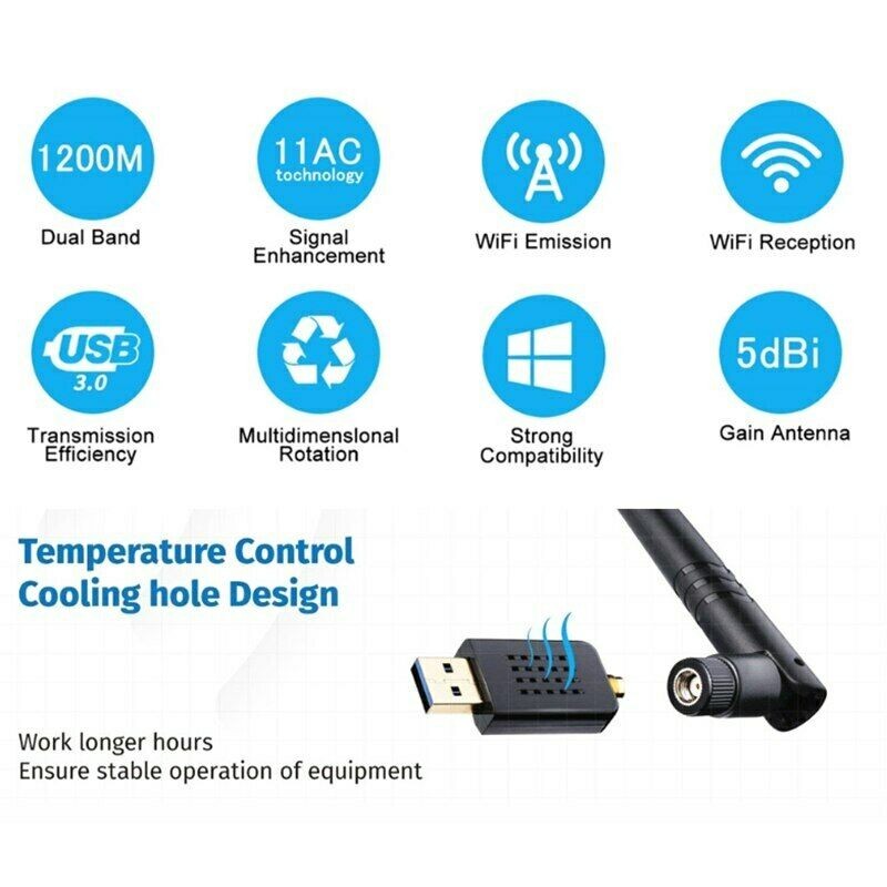Usb 3.0 Thu Sóng Wifi Băng Tần Kép Sweeter Ac1200M 2.4g + 5g | BigBuy360 - bigbuy360.vn