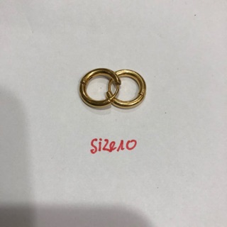 Khuyên tai tròn size 10 màu vàng bán lẻ:25k/chiếc