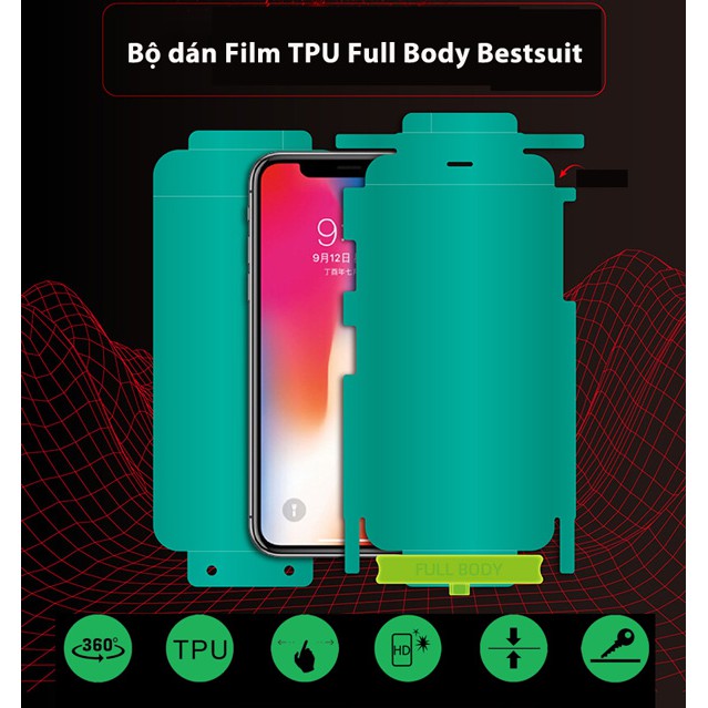 Bộ dán Film TPU Full Body Bestsuit cho iPhone