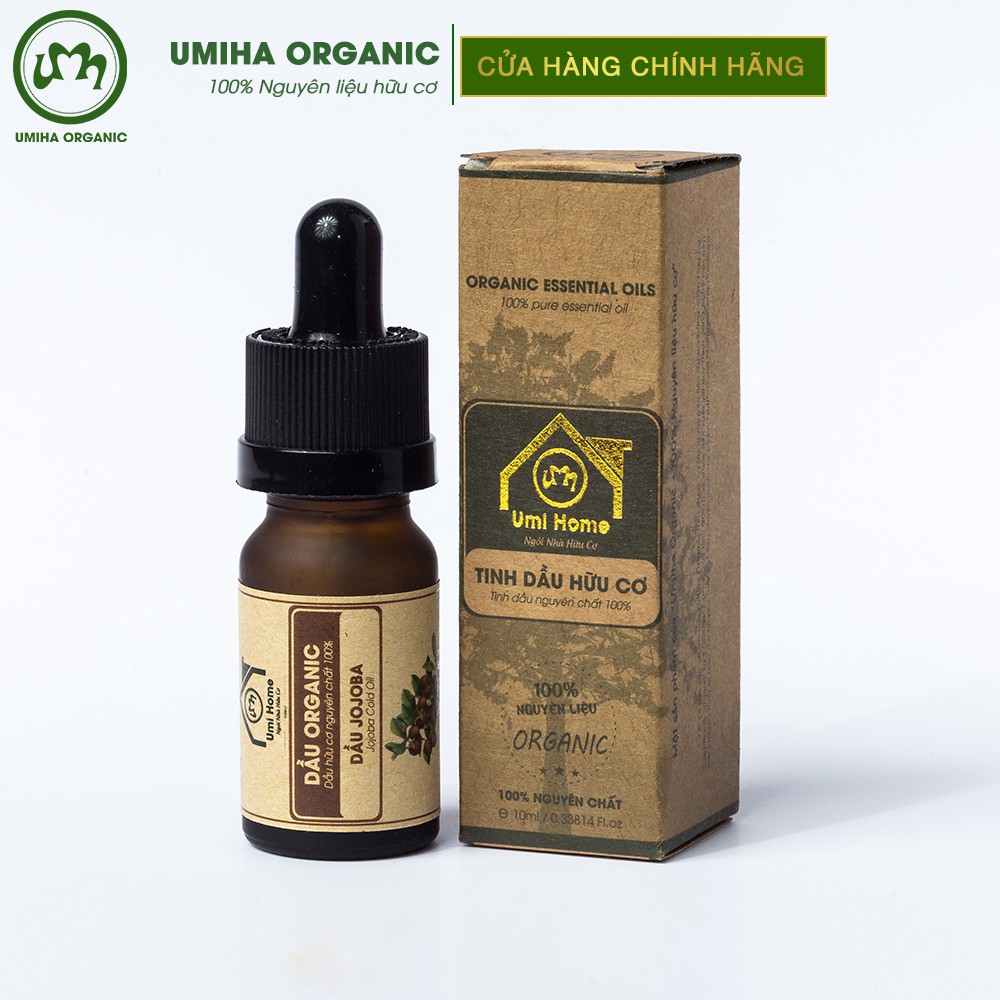 Combo đắp mặt dưỡng trắng da, tẩy da chết UMIHA với Dầu JoJoba 10ml và Bột Cafe 135g hữu cơ nguyên chất