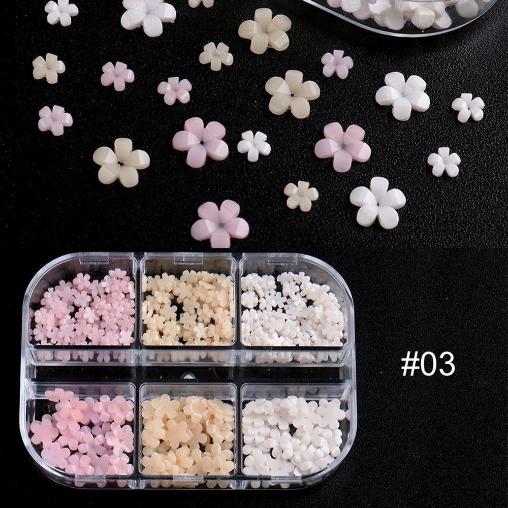 Hạt Nhựa Hình Hoa Năm Cánh 3D Trang Trí Móng Tay DIY