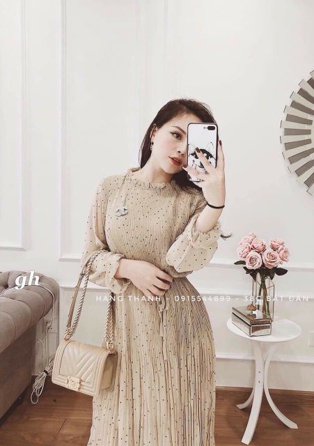 Váy von chấm bi hàng đẹp [ Quảng Châu ] [ Ảnh Thật ] | BigBuy360 - bigbuy360.vn