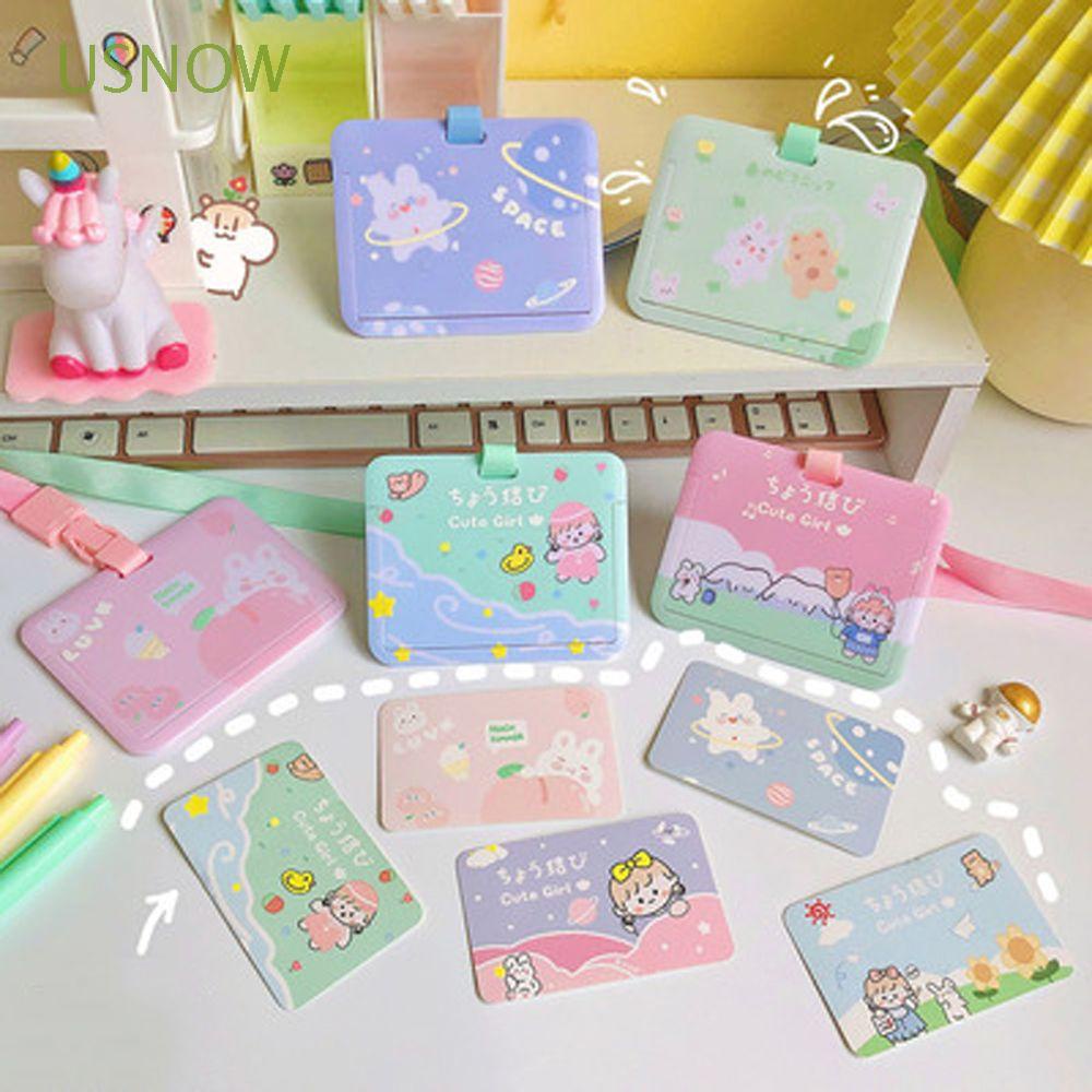 Vỏ Đựng Thẻ Học Sinh/Thẻ ID Bằng ABS Có Dây Đeo Dễ Thương