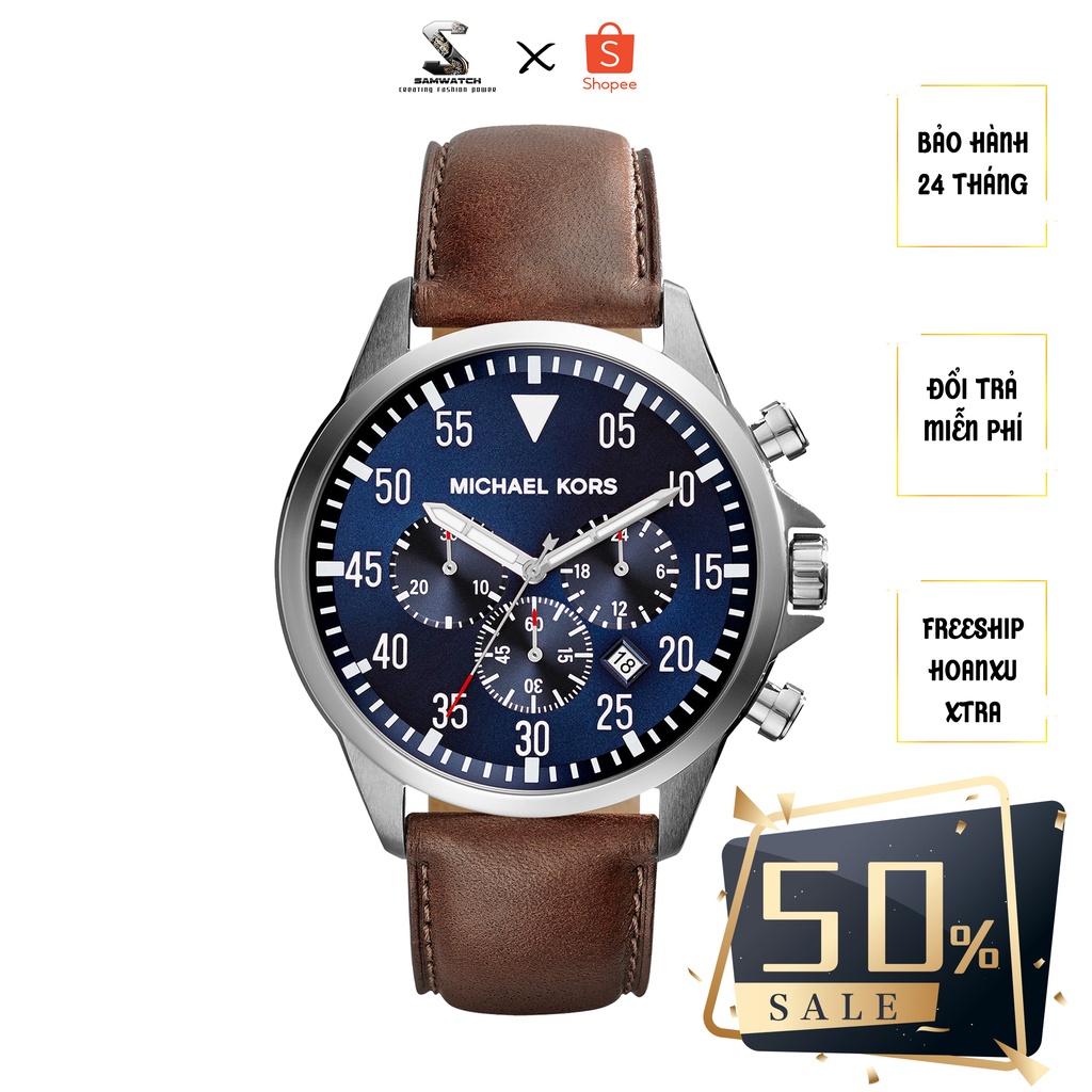 Đồng hồ nam Michael kors MK8362 dây da bò chạy 6 kim fullbox