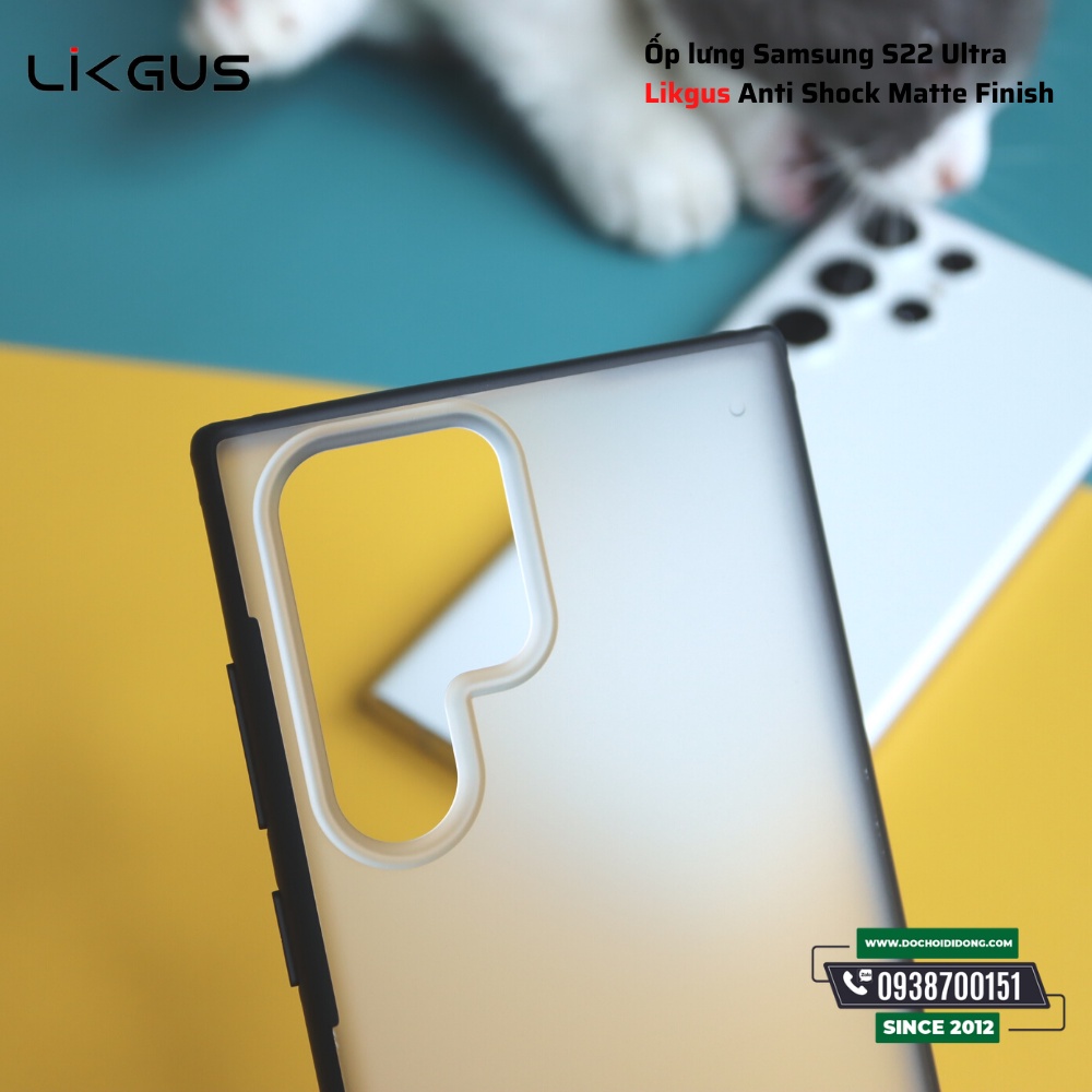 Ốp Lưng Samsung S22 + Plus Ultra 5G Likgus Lưng Nhám Viền Dẻo Chống Sốc