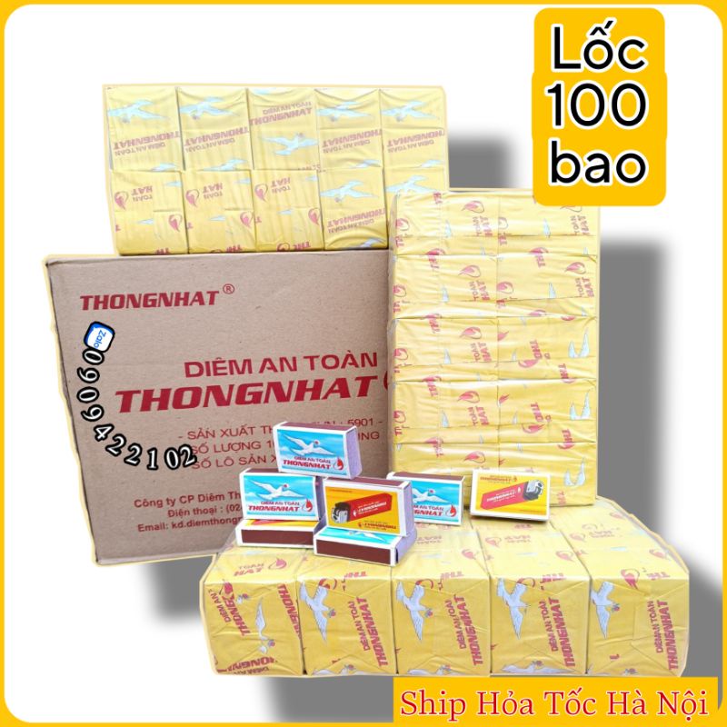 lốc 100 bao diêm thống nhất