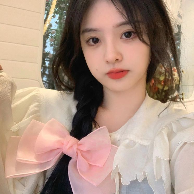 Kẹp Tóc Hình Nơ Lưng Màu Hồng Hoa Anh Đào Hàn Quốc Cho Nữ