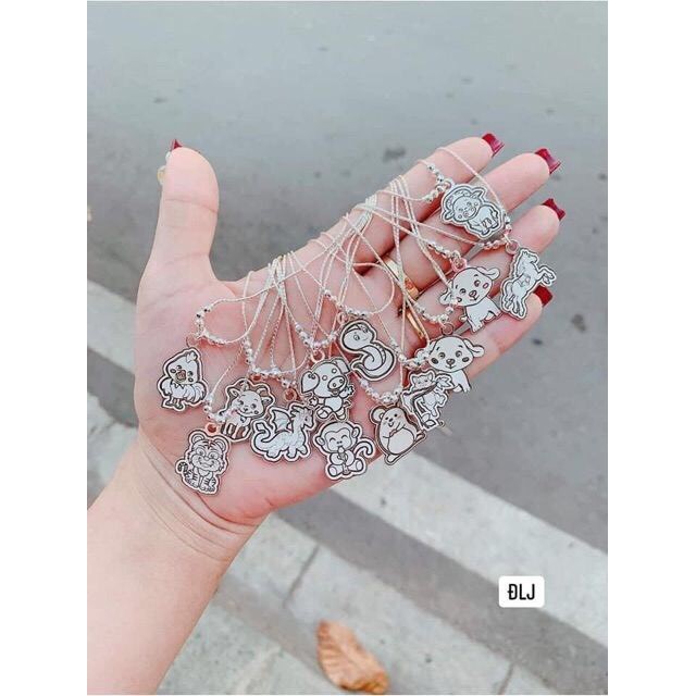 (BAO KHẮC) DÂY CHUYỀN BẠC TA 12 CON GIÁP KHẮC TÊN CHO BÉ,DÂY CHUYỀN BẠC KHẮC TÊN THEO YÊU CẦU