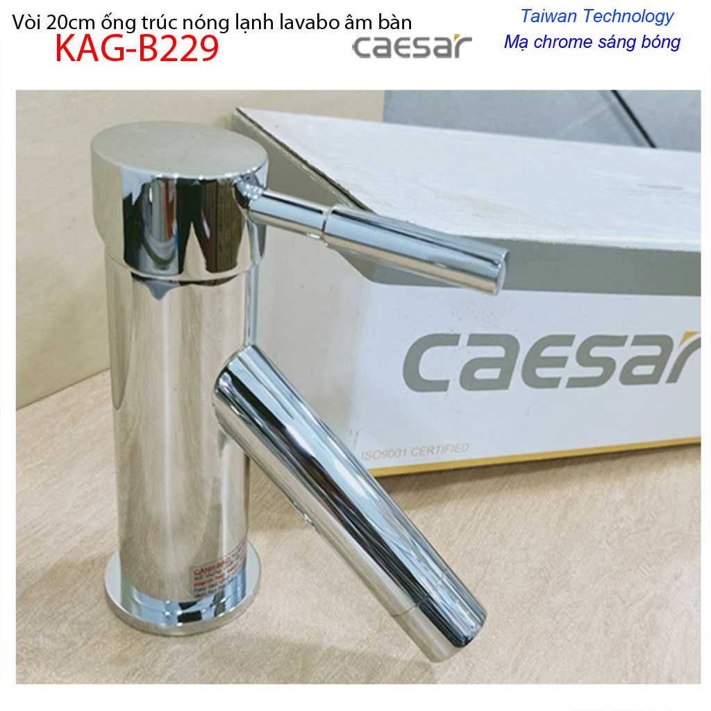 Vòi lavabo Caesar KAG-B229C-20cm chiết khấu giá tốt chất lượng tốt, vòi ống trúc Caesar nóng lạnh