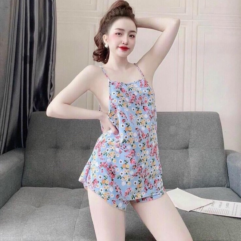 Đồ bộ,đồ ngủ yếm sexy vải lụa hàn cực đẹp | BigBuy360 - bigbuy360.vn