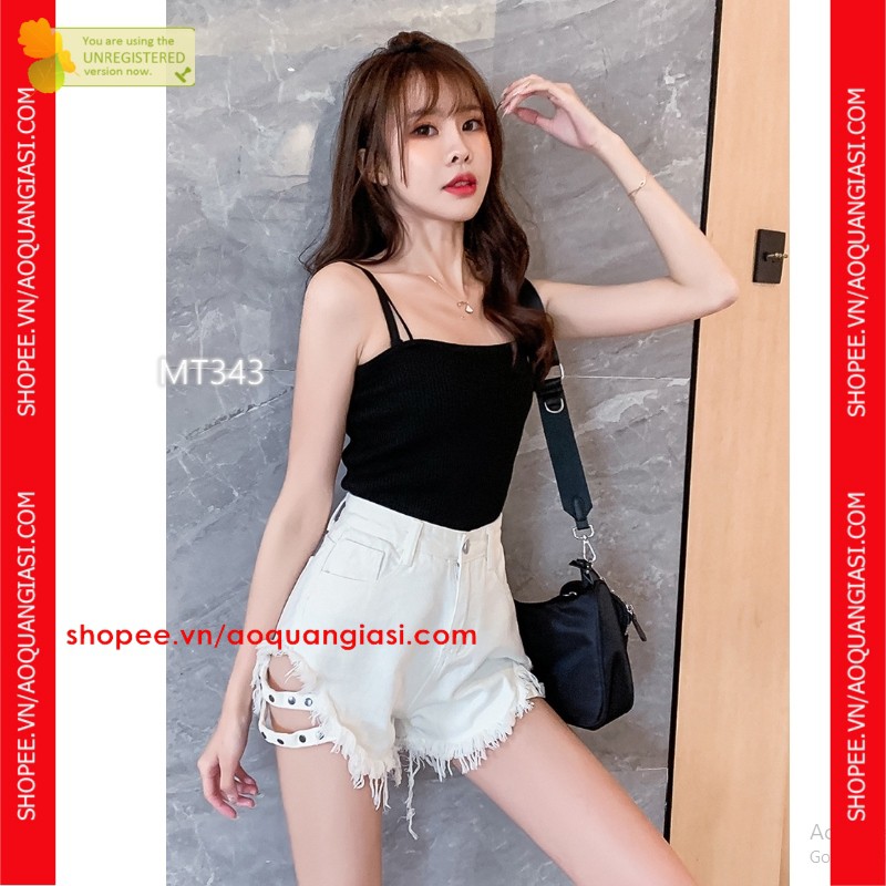 Quần short kaki rách phối mẫu 3 MT343