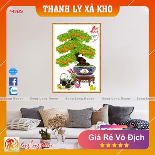 Tranh dán tường 3d Cây Khế - 448BS - Tranh 3D Bon Sai - Song Long Decor