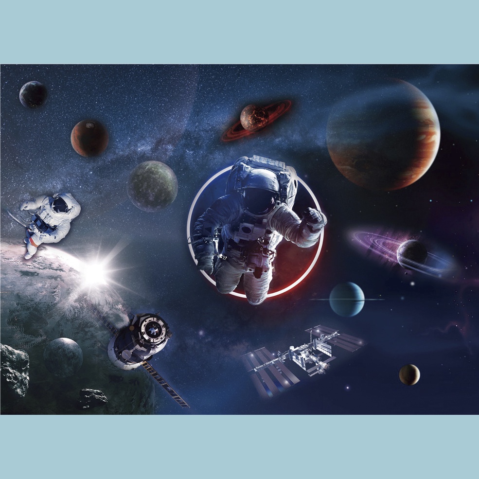 Tranh Ghép Vũ Trụ 1000 Mảnh 70x50 cm, Miếng Xếp Hình Màu Đẹp Jigsaw Puzzle Space Solar System