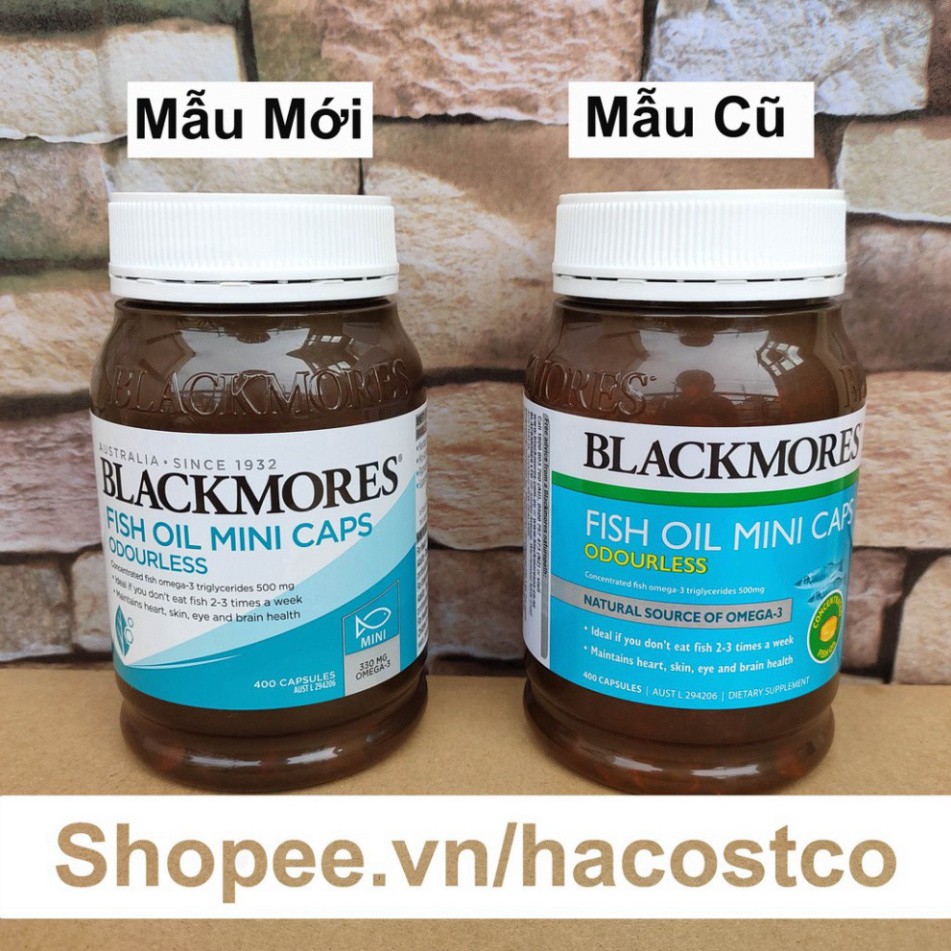 GIÁ CỰC HÓT Viên uống Blackmores Odourless Fish Oil 1000mg 400 viên Dầu Cá Không Mùi Mini Caps GIÁ CỰC HÓT