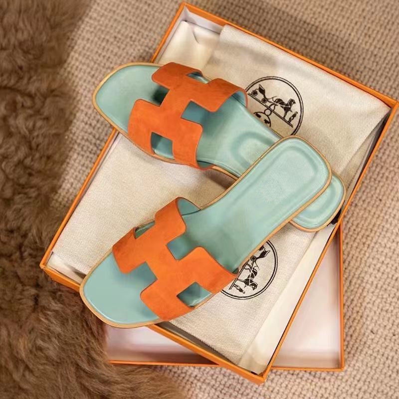 Dép Sandal Da Đế Bằng Thời Trang Mùa Hè 2022 Dễ Phối Đồ Cho Nữ