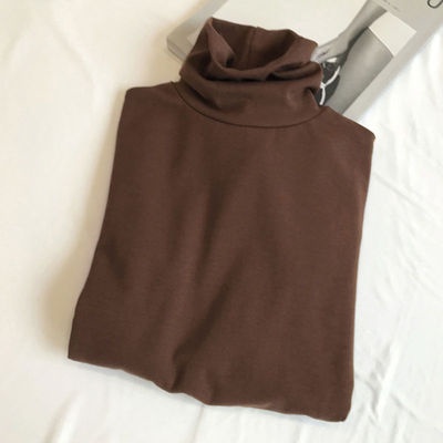 Áo Thun Nữ Dài Tay Cổ Cao Trơn Màu