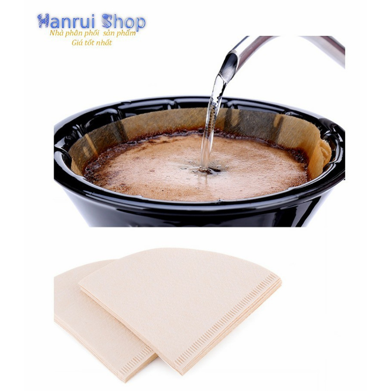 🍁Giấy lọc cà phê Hình nón kiểu Mỹ 100 tờ Coffee Filter Paper🍁