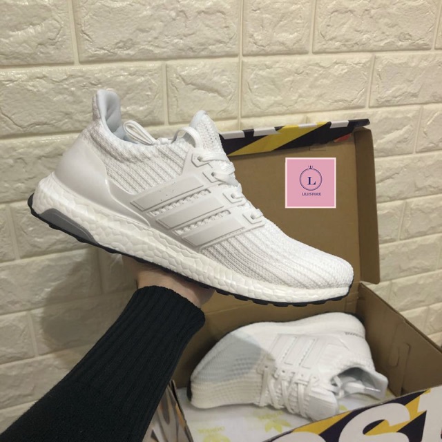 Giày Thể Thao Sneaker Ultra Boost Ultraboost 4.0 Triple White Trắng