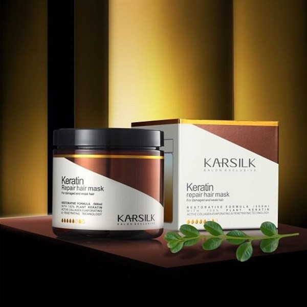 Kem hấp karetin tươi chữa trị tóc hư tổn Kasilk karetin repair hair mask 800ml