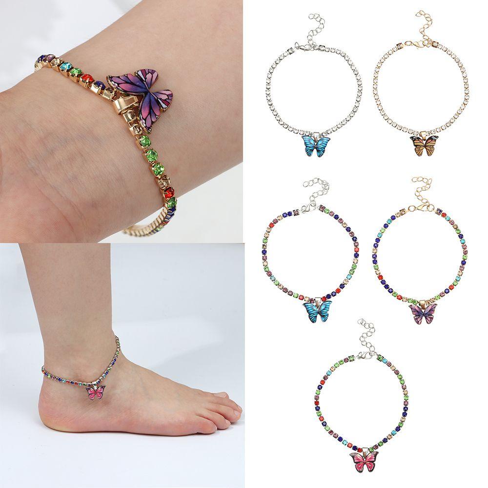Lắc Chân Hình Bướm Phong Cách Boho Thời Trang Đi Biển Mùa Hè