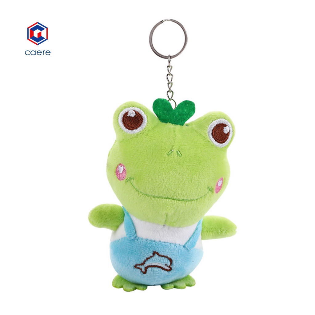 Cae| Móc Khóa Hình Ếch Xanh Nhồi Bông Thời Trang