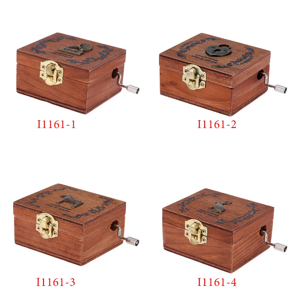 Hộp Nhạc Bằng Gỗ Phong Cách Retro