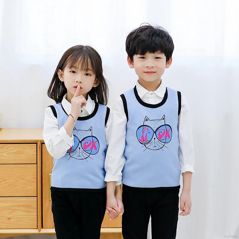 Áo Khoác Ấm Không Tay Với Họa Tiết Hoạt Hình Dùng Cho Trẻ Nhỏ