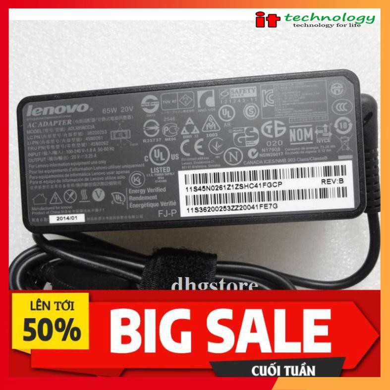 🎁 Sạc laptop Lenovo 20V-3.25A đầu vuông Hàng zin