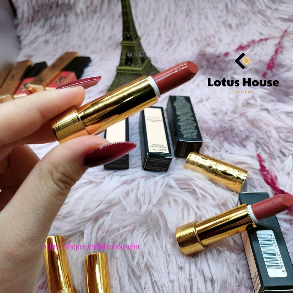 Son Gucci Rouge À Lèvres Satin Lipstick minisize 1.3g son lì pha dưỡng siêu mịn mượt