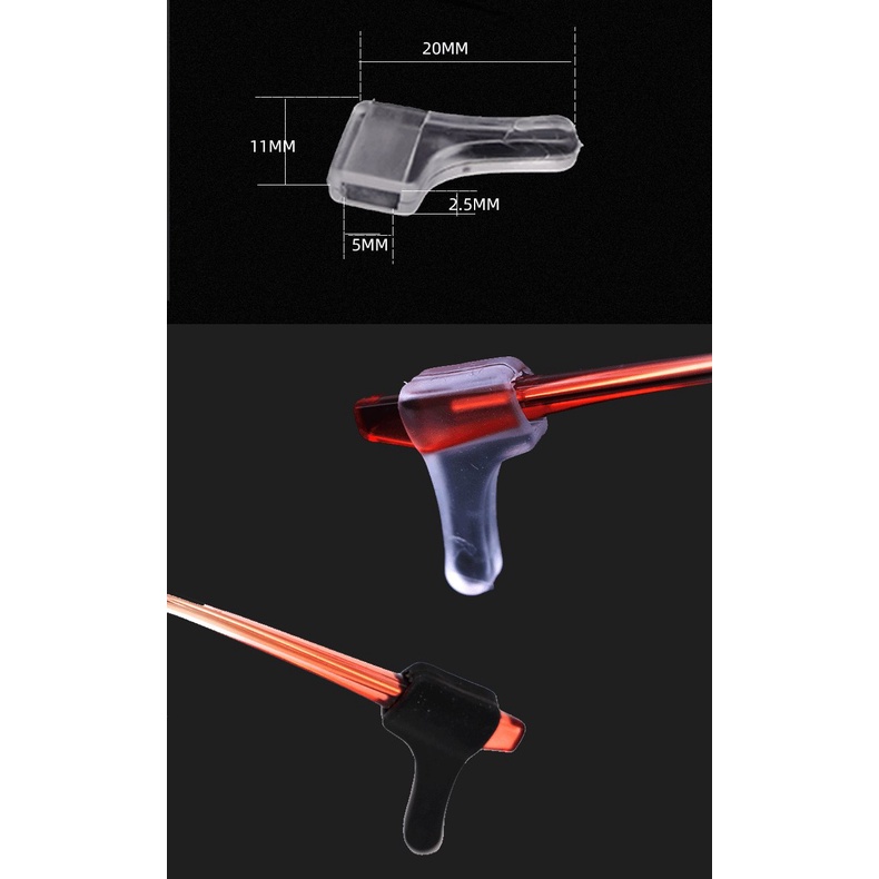 Miếng Đệm Silicon Giữ Kính Chống Trượt  - Êm Tai - 1 Cặp 2 Miếng