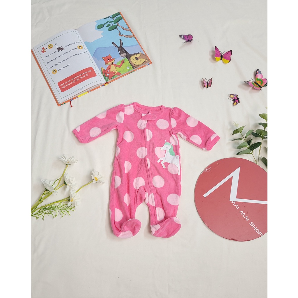 (Chọn màu- Newborn) Body nỉ liền thân cho bé trai, bé gái, Bộ đồ liền thân, bodysuit,bodysleep
